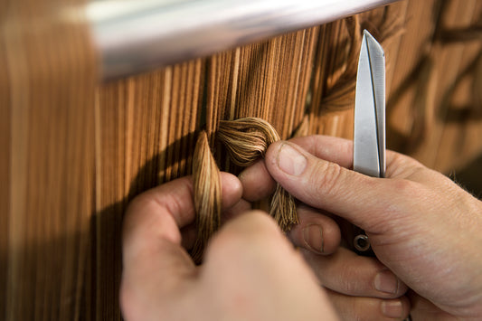 The weaving of a Purdey tweed