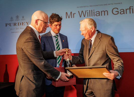 Will Garfit, winning a Purdey Award